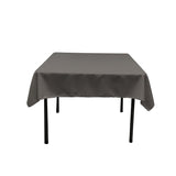 Charcoal Gray Square Polyester Overlay Tablecloth 60" x 60"