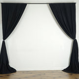 10 Ft x 10 Ft Black Polyester Backdrop Drapes Curtains 2 Panels 5x10
