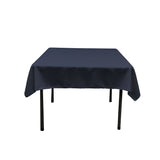 Navy Blue Square Polyester Overlay Tablecloth 60" x 60"
