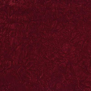 Dark Red Flocking Crushed Velvet Fabric / 50 Yards Roll