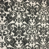 Black Floral Embroidered Mesh Lace Fabric