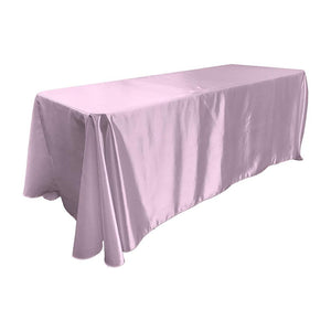 Lilac Bridal Satin Rectangular Tablecloth 90 x 132"