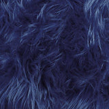 Navy Blue Faux Fake Fur Solid Shaggy Long Pile Fabric