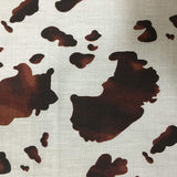 Brown Cow Print Poly Cotton Fabric