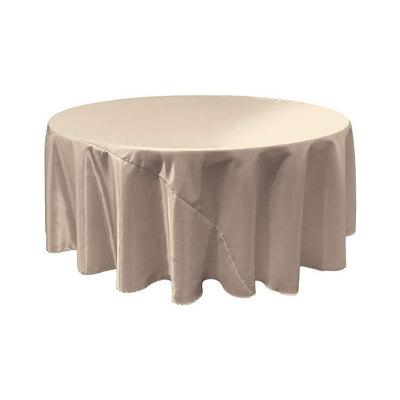 Silver Bridal Satin Round Tablecloth 108