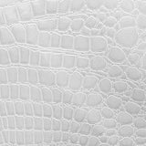 White Vinyl Crocodile, 55" Inches Wide
