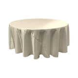 Ivory Bridal Satin Round Tablecloth 132"
