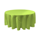 Lime Bridal Satin Round Tablecloth 132"