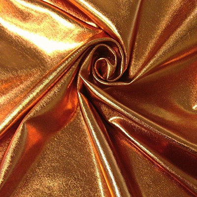 Copper Spandex Lame Foil Stretch Metallic Fabric