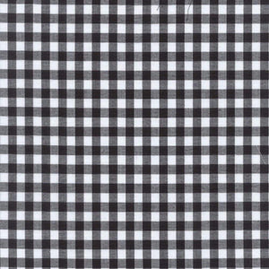 1/4" Inch Black Checkered Gingham Poly Cotton Fabric