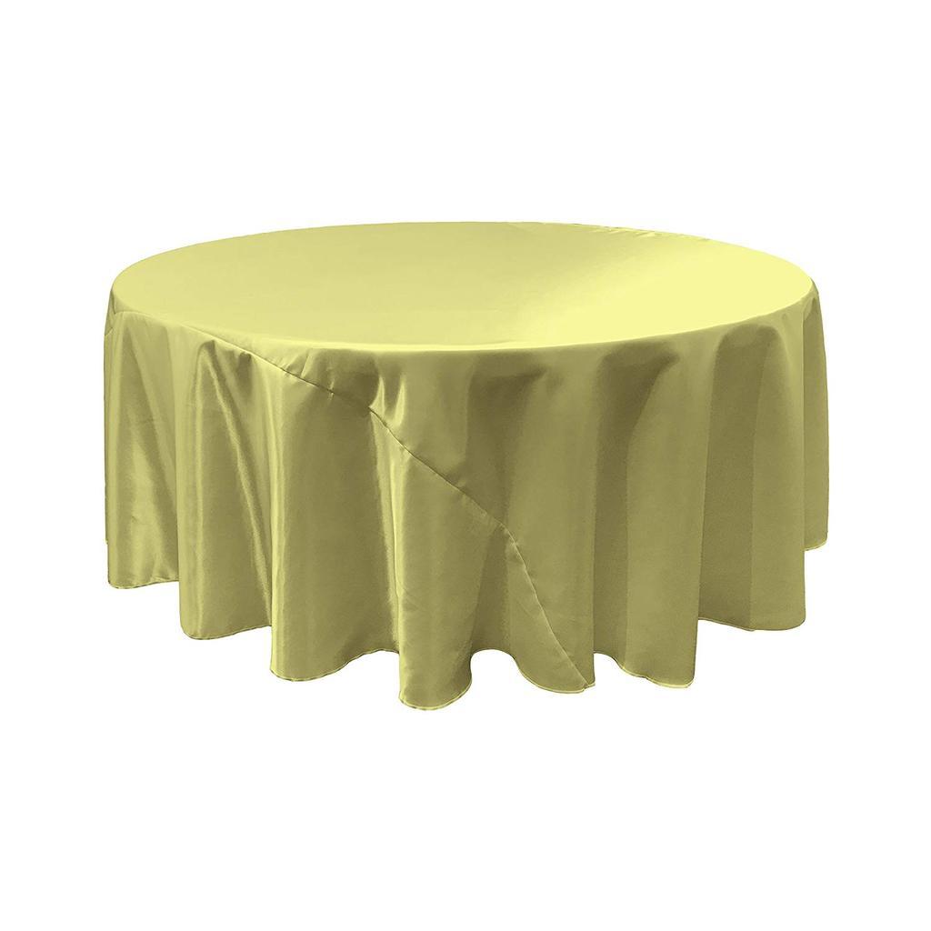 Lime Bridal Satin Round Tablecloth 108"
