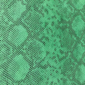 Green Black Matte Snake Vinyl Fabric