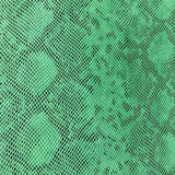 Green Black Matte Python Snake Skin Vinyl Fabric / 40 Yards Roll