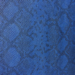 Blue Matte Python Snake Skin Vinyl Fabric / 40 Yards Roll