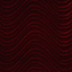 Burgundy Velvet Flocking Swirl Upholstery Fabric