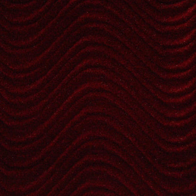Burgundy Velvet Flocking Swirl Upholstery Fabric / 50 Yards Roll