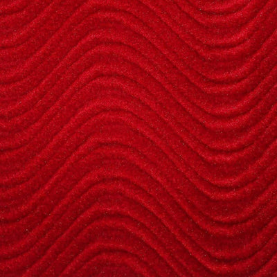Ruby Velvet Flocking Swirl Upholstery Fabric / 50 Yards Roll