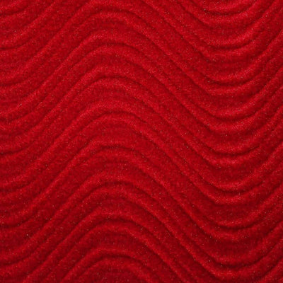 Ruby Velvet Flocking Swirl Upholstery Fabric / 50 Yards Roll