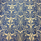 Royal Blue Embroidered Mesh Lace Fabric