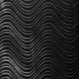 Black Wave Swirl Flocking Velvet Upholstery Fabric / 50 Yards Roll
