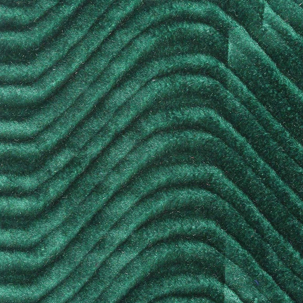 Green Velvet Flocking Swirl Upholstery Fabric