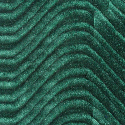 Green Velvet Flocking Swirl Upholstery Fabric