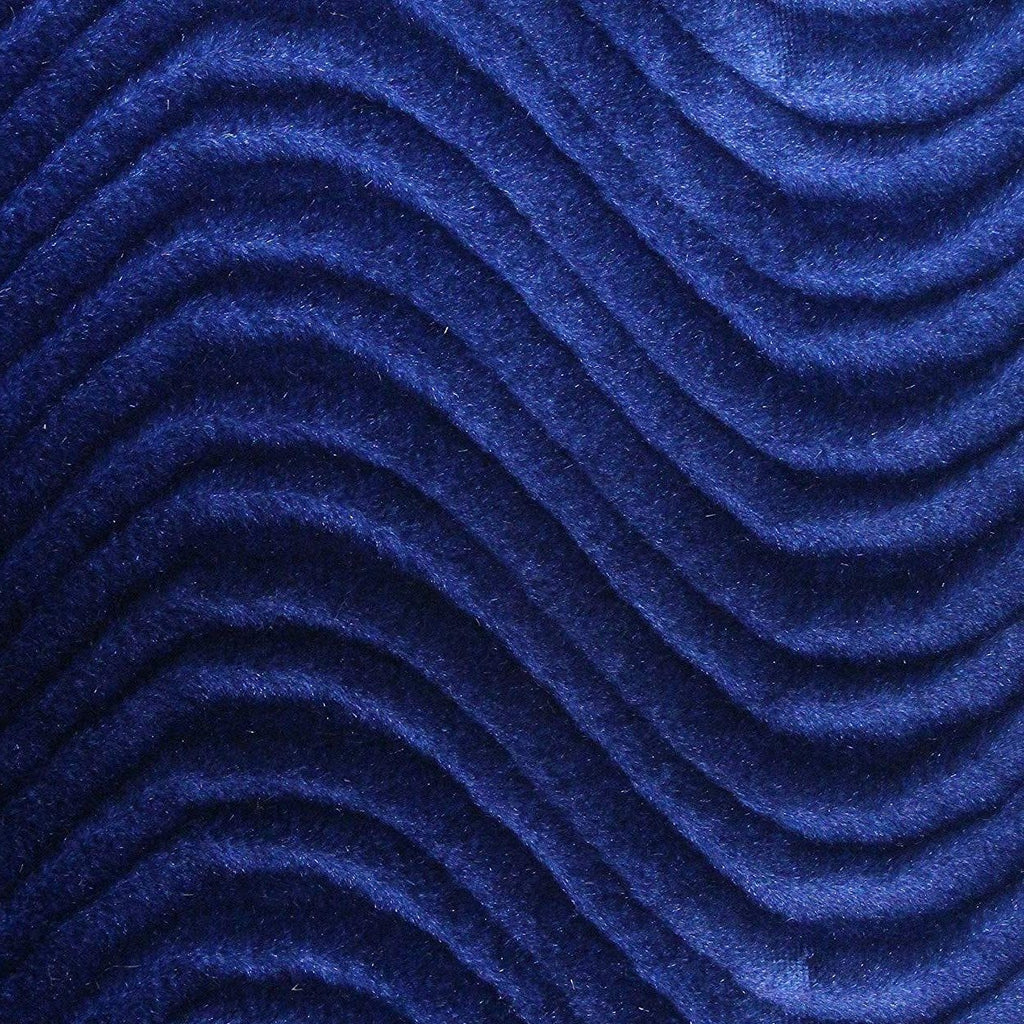 Royal Blue Velvet Flocking Swirl Upholstery Fabric / 50 Yards Roll