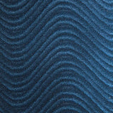 Navy Blue Velvet Flocking Swirl Upholstery Fabric / 50 Yards Roll