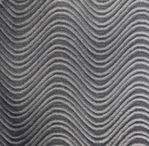 Silver Velvet Flocking Swirl Upholstery Fabric / 50 Yards Roll