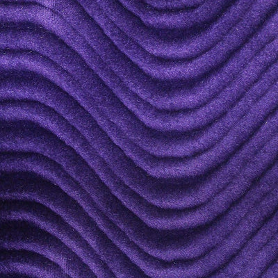 Purple Velvet Flocking Swirl Upholstery Fabric