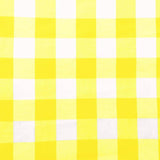 Yellow Checkered Gingham 1" Poly Cotton Fabric