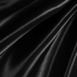 Bridal Satin Black Fabric