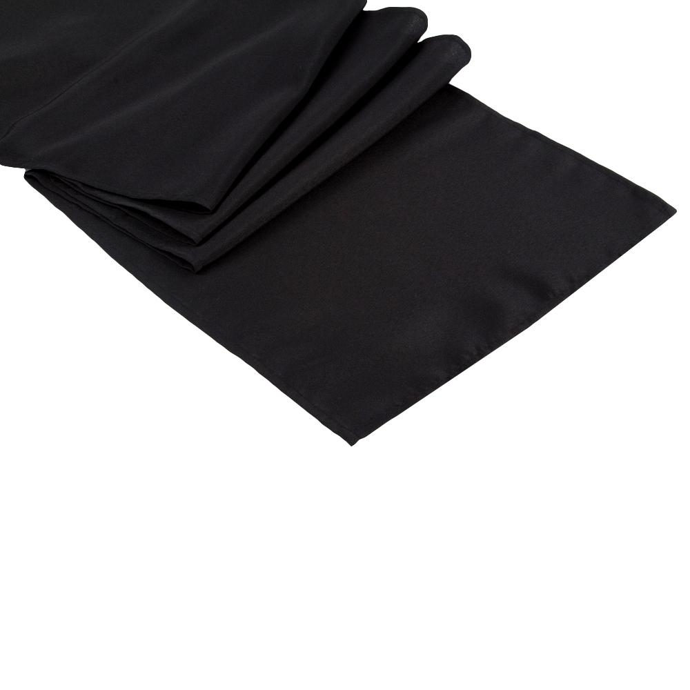Black Polyester Table Runner