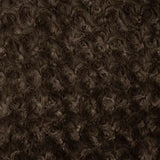 Brown Minky Rosebud Fabric