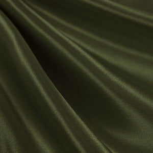 Olive Green Bridal Satin Fabric / 50 Yards Roll