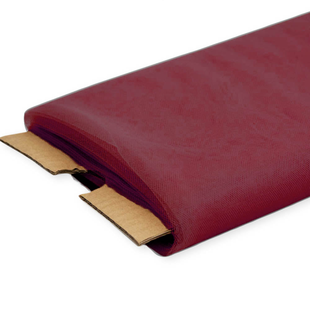 Burgundy Nylon Tulle Fabric - 40 Yards By Roll
