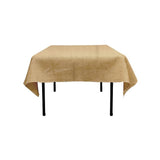Natural Burlap Square Overlay Tablecloth 60" x 60"