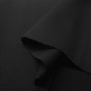 Black Super Techno Neoprene Scuba Knit 4-way Stretch Fabric / 50 Yards Roll