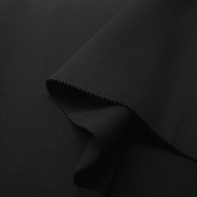 Black Super Techno Neoprene Scuba Knit 4-way Stretch Fabric / 50 Yards Roll