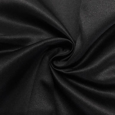Black Dull Matte Bridal Satin Fabric