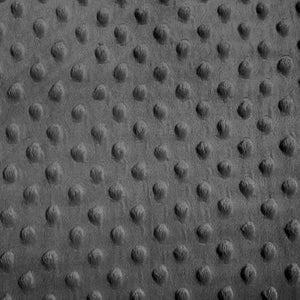Charcoal Gray Minky Dimple Dot Fabric