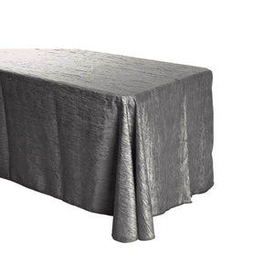Charcoal Crinkle Crushed Taffeta Rectangular Tablecloth 90 x 132"