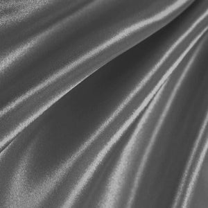 Charcoal Poly Satin Fabric