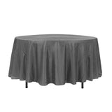 108" Charcoal Crinkle Crushed Taffeta Round Tablecloth