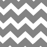 Chevron Gray and White Poly Cotton Fabric