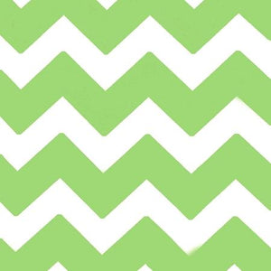 Chevron Lime and White Poly Cotton Fabric