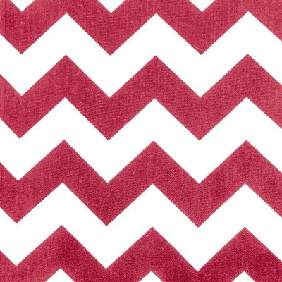 Chevron Red and White Poly Cotton Fabric