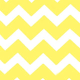 Chevron Yellow and White Poly Cotton Fabric