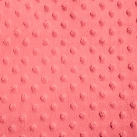 Strawberry Minky Dimple Dot Fabric
