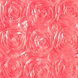Rosette Satin Coral Fabric
